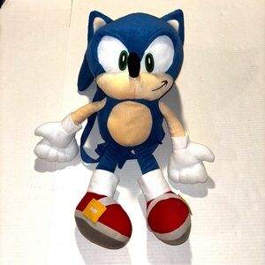 Super Sonic Hedgehog Large Blue Plush Doll Backpack Stuffed‎ Figure Toy Gift